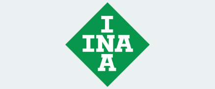 INA logo with white uppercase letters on a green diamond background.