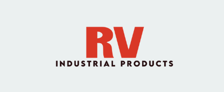 RV Industrial Products logo with bold red "RV" and black text underneath.